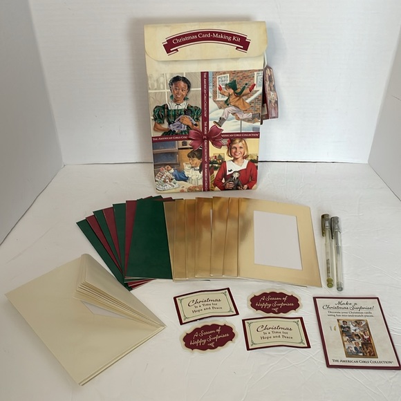 American Girl Christmas card making kit & set of 6 thank you notecards/envelopes - Picture 11 of 17